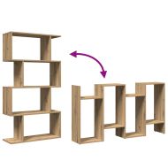 Разделител за стая / библиотека 4 нива дъб артизан 70x24x129 см