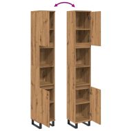 Шкаф за баня, дъб артизан, 30x30x190 см, инженерно дърво