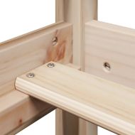 Високо легло с покрив, 80x200 см, борово дърво масив