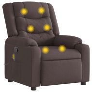 Масажен наклоняем стол, тъмнокафяв, текстил