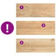 Стълбищни стъпала, 2 бр, 70x25x2 см, необработен масивен дъб