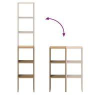 Библиотеки 2бр стифиращи дъб артизан 30x30x80см инженерно дърво