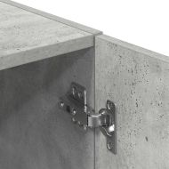 Комплект кухненски шкафове 3 части бетонно сив инженерно дърво