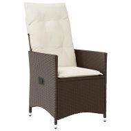 Градински трапезен комплект възглавници 9 части кафяв полиратан