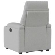 Изправящ реклайнер стол, облачно сив, текстил