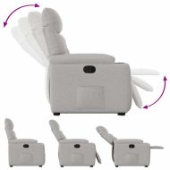 Изправящ реклайнер стол, облачно сив, текстил