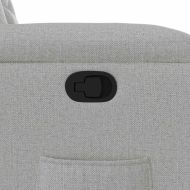 Изправящ реклайнер стол, облачно сив, текстил