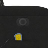 Електрически масажен наклоняем стол черен микрофибърен текстил