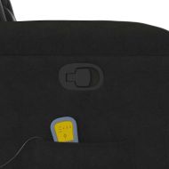 Изправящ масажен наклоняем стол, черен, микрофибърен текстил