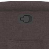 Изправящ реклайнер стол, тъмнокафяв, текстил