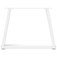 Крака за масичка за кафе, V-образни, 2 бр., бели, 50 x (42-43,3) см, стомана