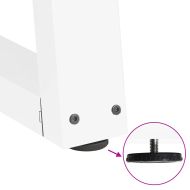 Крака за масичка за кафе, V-образни, 2 бр., бели, 50 x (42-43,3) см, стомана