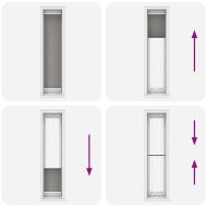 Плисирана щора Антрацит 40x200 cm Ширина на плата 39,4 cm