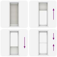 Плисирана щора Светло сиво 70x200 cm Ширина на плата 69,4 cm