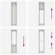 Плисирана щора Светло сиво 45x200 cm Ширина на плата 44,4 cm