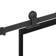 Плъзгаща се врата с механизъм 102x205 см ESG стъкло и алуминий