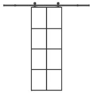Плъзгаща се врата с обков 76x205 см ESG стъкло и алуминий