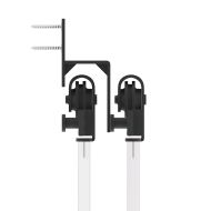 Комплект механизъм за плъзгаща врата, 213,5 см, стомана, черен