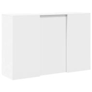 Приемно бюро, бяло, 155x50x103,5 см, инженерно дърво