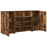 Приемно бюро, опушен дъб, 200x50x103,5 см, инженерно дърво