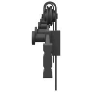 Комплект механизъм за плъзгаща врата, 213,5 см, стомана, черен