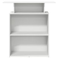 Рецепционно бюро, бяло, 100x40x104 см, инженерно дърво