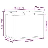 Пейка за съхранение Старо дърво 62x42x45 cm Инженерна дървесина