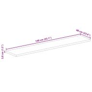 Плот за маса 140x60x3,8 см правоъгълен регенерирано дърво масив