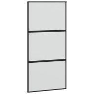 Плъзгаща се врата с комплект обков Черно 102,5x205 cm