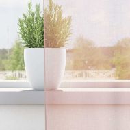 Пердета от воал с прът джобове, 2 бр, светлорозово