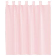 Пердета от воал с прът джобове, 2 бр, светлорозово