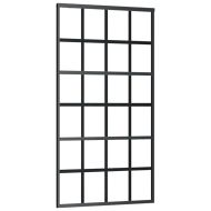 Плъзгаща се врата с механизъм черна 102x205 см ESG стъкло