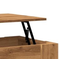 Маса за кафе, дъб артизан, 79x49x41 см, инженерно дърво