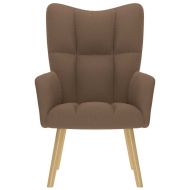 Релаксиращ стол, кафяв, плат