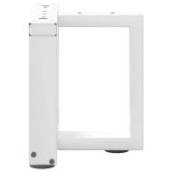 Крака за масичка за кафе, Т-образни, 2 бр., бели, 30x25x(30-31) см, стомана