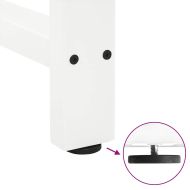 Крака за масичка за кафе, бели, 2 бр., 38 x (42-43) см, стомана