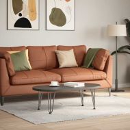 Крака тип „фиба“ за масичка за кафе, 4 бр., естествена стомана, 30 см, масивна стомана