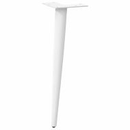 Крака за масичка за кафе, конична форма, 4 бр., бели, 30-31 см, стомана