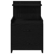 Нощни шкафчета, 2 бр. с 2 чекмеджета, черни, 40x36,5x62 см