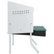 Кутия за гнездене за пилета с 2 отделения и крака, поцинкована стомана