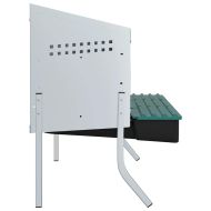 Кутия за гнездене за пилета с 3 отделения и крака, поцинкована стомана