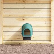 Кутийки за пилета, 4 бр., за стенен монтаж, тъмнозелени пластмасови