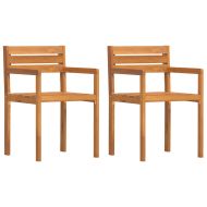 Градински столове, 2 бр., 50x53x80 см, масивна акация