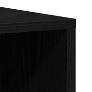 Шкаф за мивка, черен дъб, 80x33x60 см, инженерно дърво