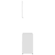 Комплект мебели за баня от 4 части, бял, инженерно дърво