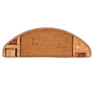 Самозалепващи стелки за стълби, 10 бр, 65x21x4 см, бежови