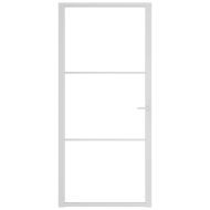 Интериорна врата 93x201,5 см бяла ESG стъкло и алуминий