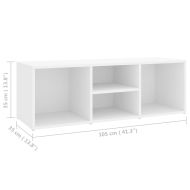 Пейка за съхранение на обувки бяла 105x35x35 см инженерно дърво