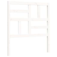 Рамка за легло с табла, бяло, 100x200 см, масивно дърво