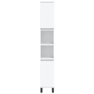 Комплект мебели за баня от 3 части, бял, инженерно дърво